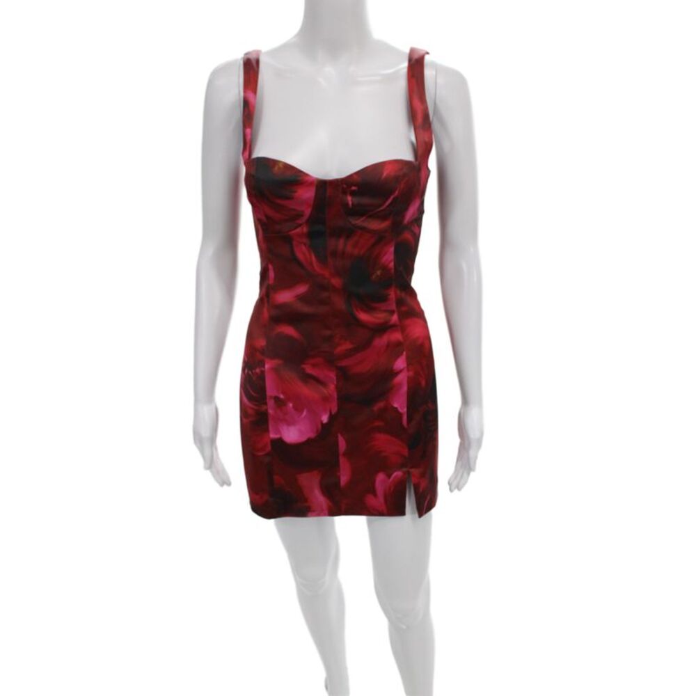 Lovers + Friends Womens Bodycon Sweetheart Dress Red Size S